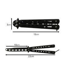 Blunt butterfly training knife