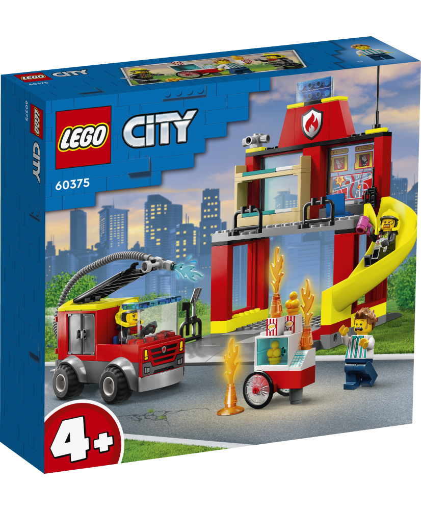LEGO Pilsētas ugunsdzēsības stacija un ugunsdzēsības mašīna