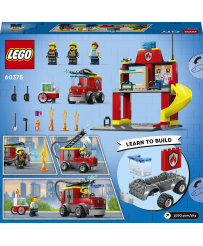 LEGO Pilsētas ugunsdzēsības stacija un ugunsdzēsības mašīna