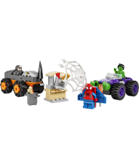 LEGO Spidey Hulks pret Rhino Truck Showdown