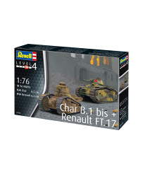 Revell Plastic Model Char. B.1 bis & Renault FT.17 1:76