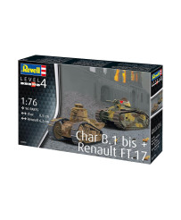 Revell Plastmasas modelis Char. B.1 bis & Renault FT.17 1:76