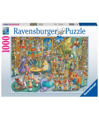 Ravensburger Puzzle 1000 pc Pusnakts bibliotēkā