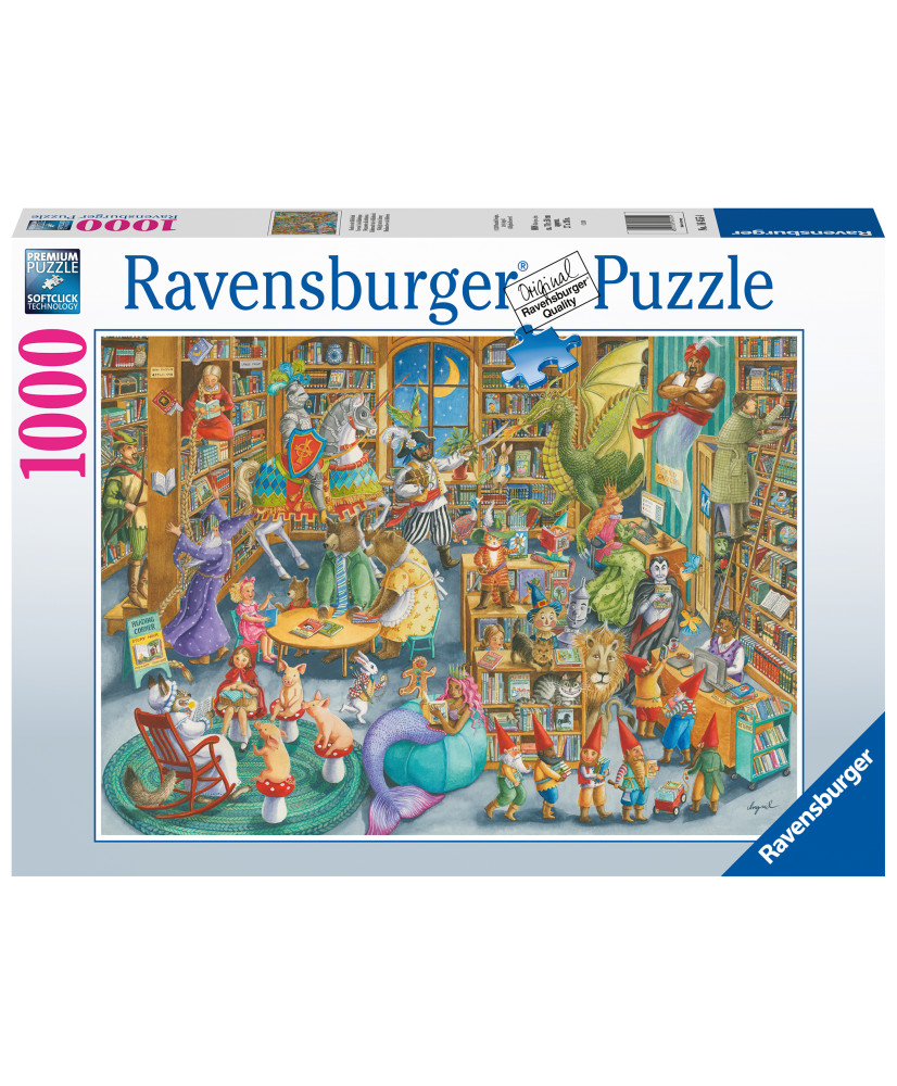 Ravensburger Puzzle 1000 pc Pusnakts bibliotēkā