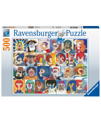 Ravensburger Puzzle 500 pc Typical Faces
