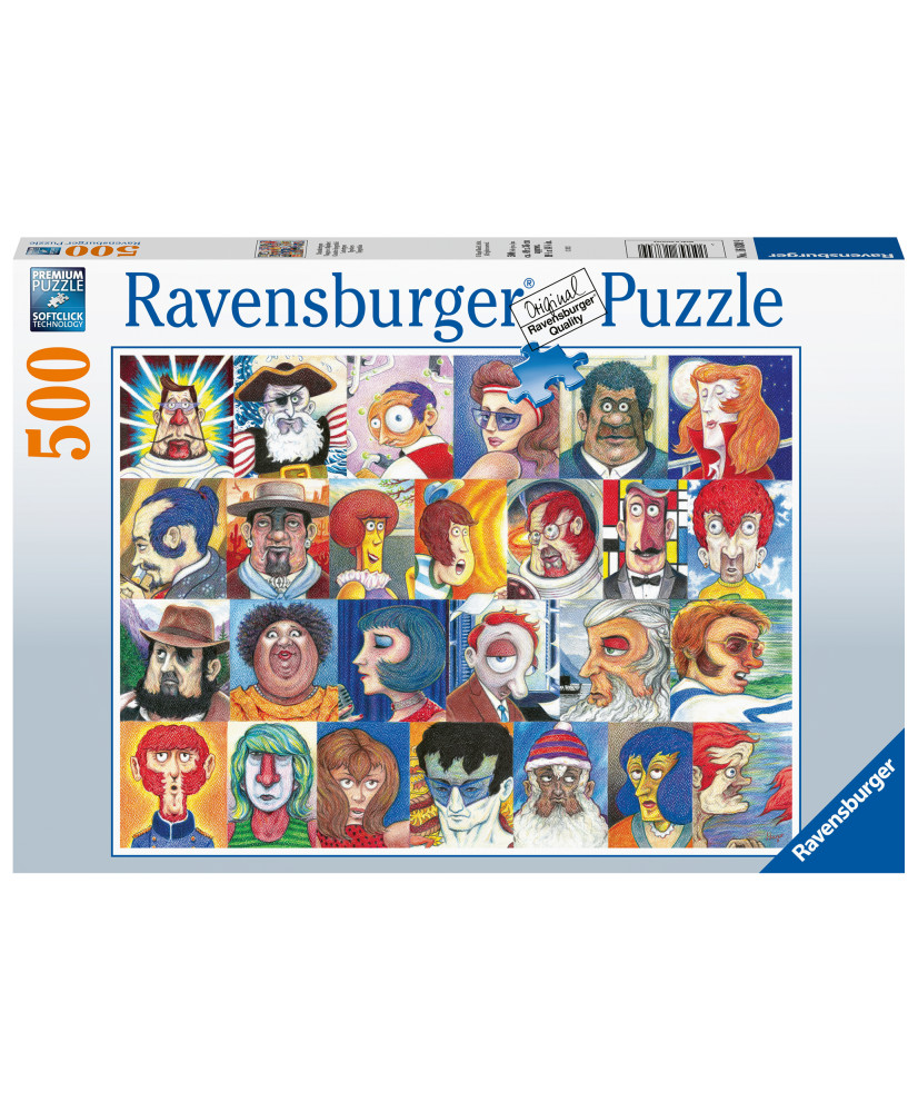 Ravensburger Puzzle 500 pc Tipiskas sejas