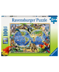 Ravensburger Puzzle 100 pc Pasaules dzīvnieki