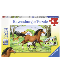 Ravensburger Puzzle 2x24 pc World of Horses