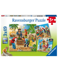 Ravensburger Puzzle 3x49 pc Pirāti