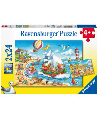Ravensburger Puzzle 2x24 pc Ziemas brīvdienas