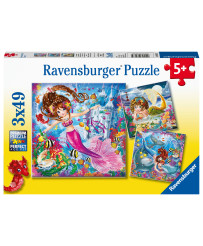 Ravensburger Puzzle 3x49 pc Apbrīnojamās jūras meitnes
