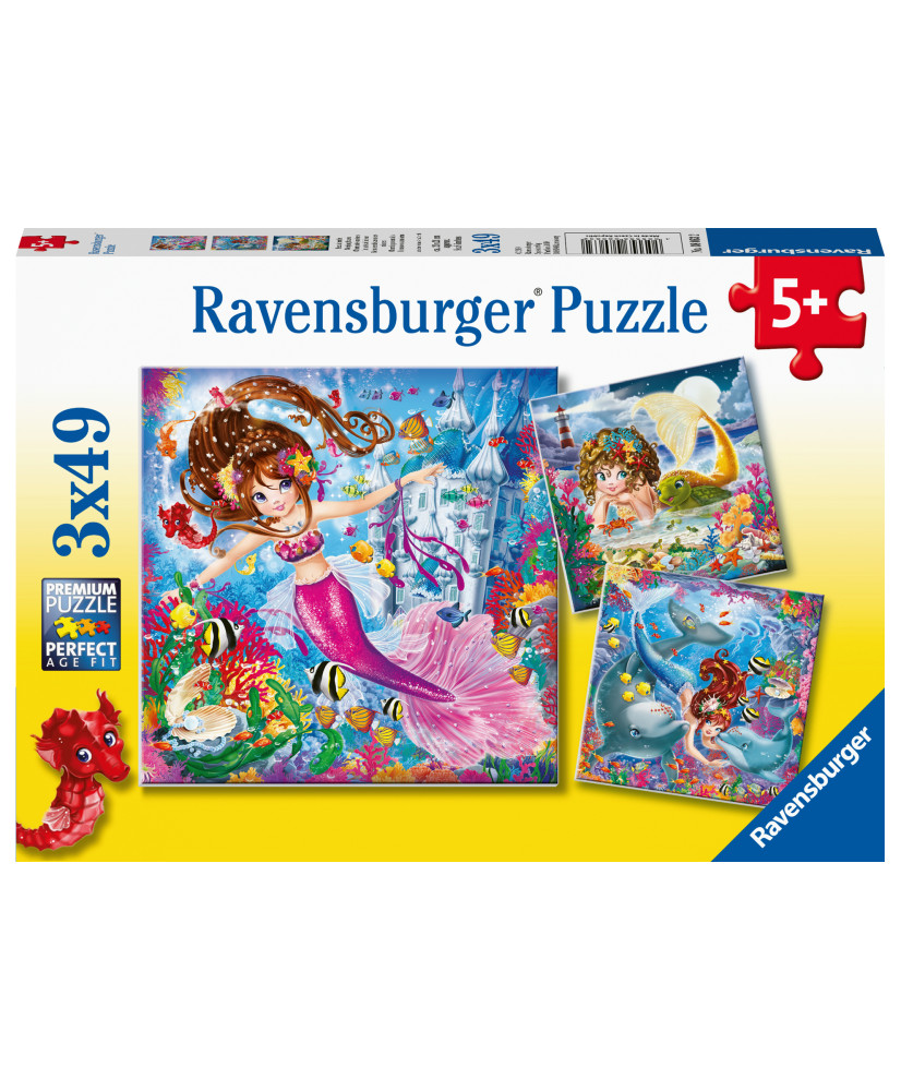 Ravensburger Puzzle 3x49 pc Apbrīnojamās jūras meitnes