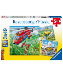 Ravensburger Puzzle 3x49 pc virs debesīm