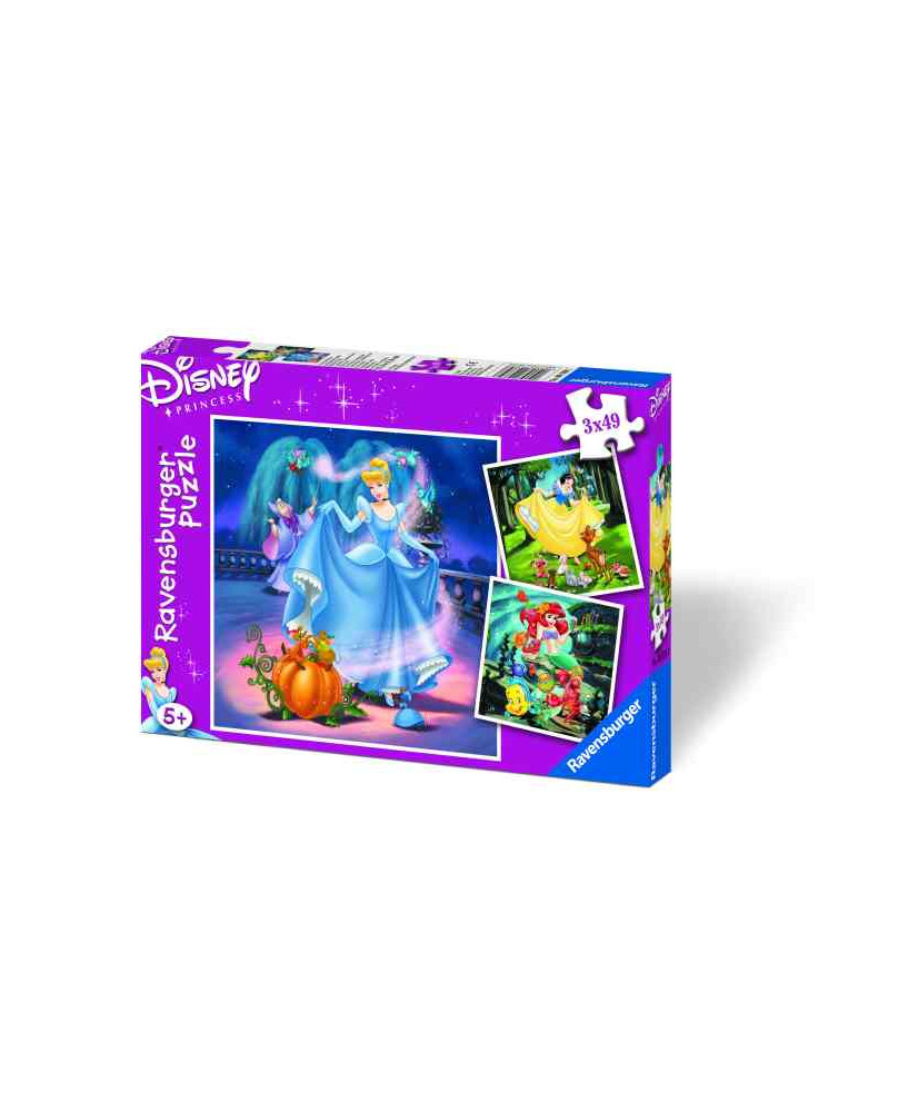 Ravensburger Puzzle 3x49 pc Disney's Cinderella, Snow White & Ariel