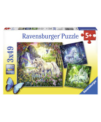 Ravensburger Puzzle 3x49 pc Beautiful Unicorns
