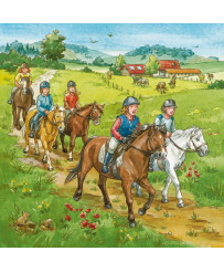 Ravensburger Puzzle 3x49 pc A Day with Horses Puzzle