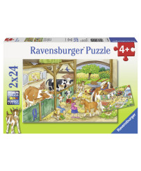 Ravensburger Puzzle 2x24 pc Laimīga lauku dzīve