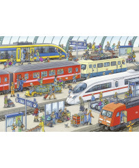 Ravensburger Puzzle 2x24 pc Busy Train Station