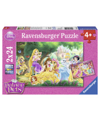 Ravensburger Puzzle 2x24 pC Princeses Labākie draugi