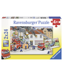 Ravensburger Puzzle 2x24 pc Extinguishing the fire