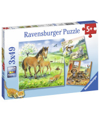 Ravensburger Puzzle 3x49 pc Cuddle Time