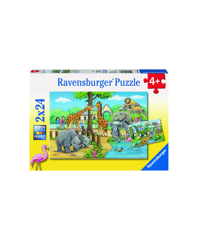 Ravensburger Puzzle 2x24 pC Laipni priecāties Zooloģiskajā dārzā