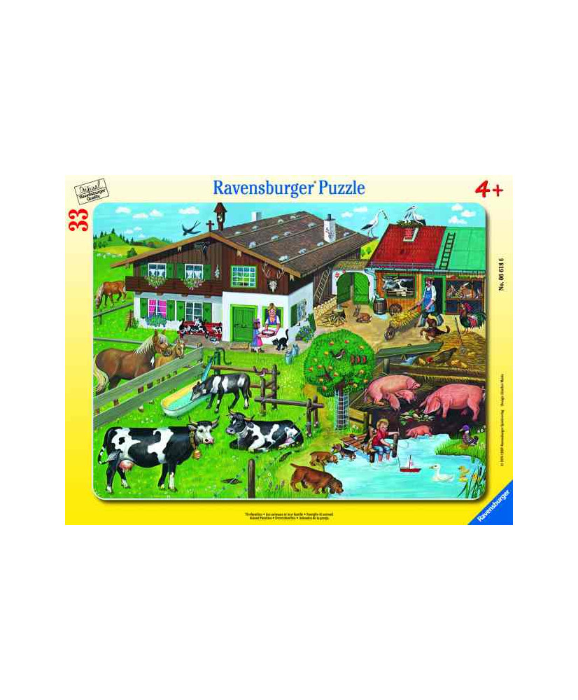 Ravensburger Frame Puzzle 33 pc Dzīvnieki un viņu ģimenes