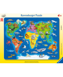 Ravensburger Frame Puzzle 30 pc Pasaules dzīvnieki