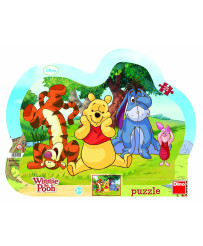 Dino Silhouette Puzzle 25 pc, Disney Winnie Pooh