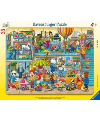 Ravensburger Frame Puzzle 35 PC Dzīvnieku rotaļlietu veikalā