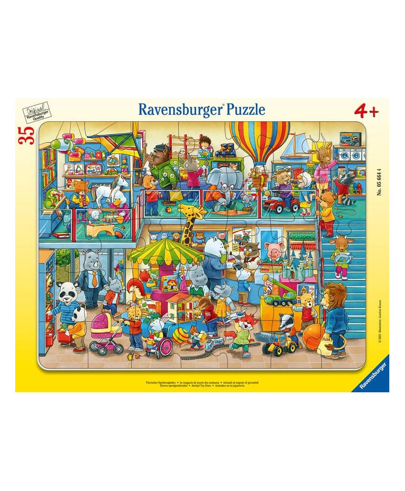 Ravensburger Frame Puzzle 35 PC Dzīvnieku rotaļlietu veikalā