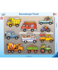 Ravensburger Rāmja puzzle 10 pc Transportlīdzekļi