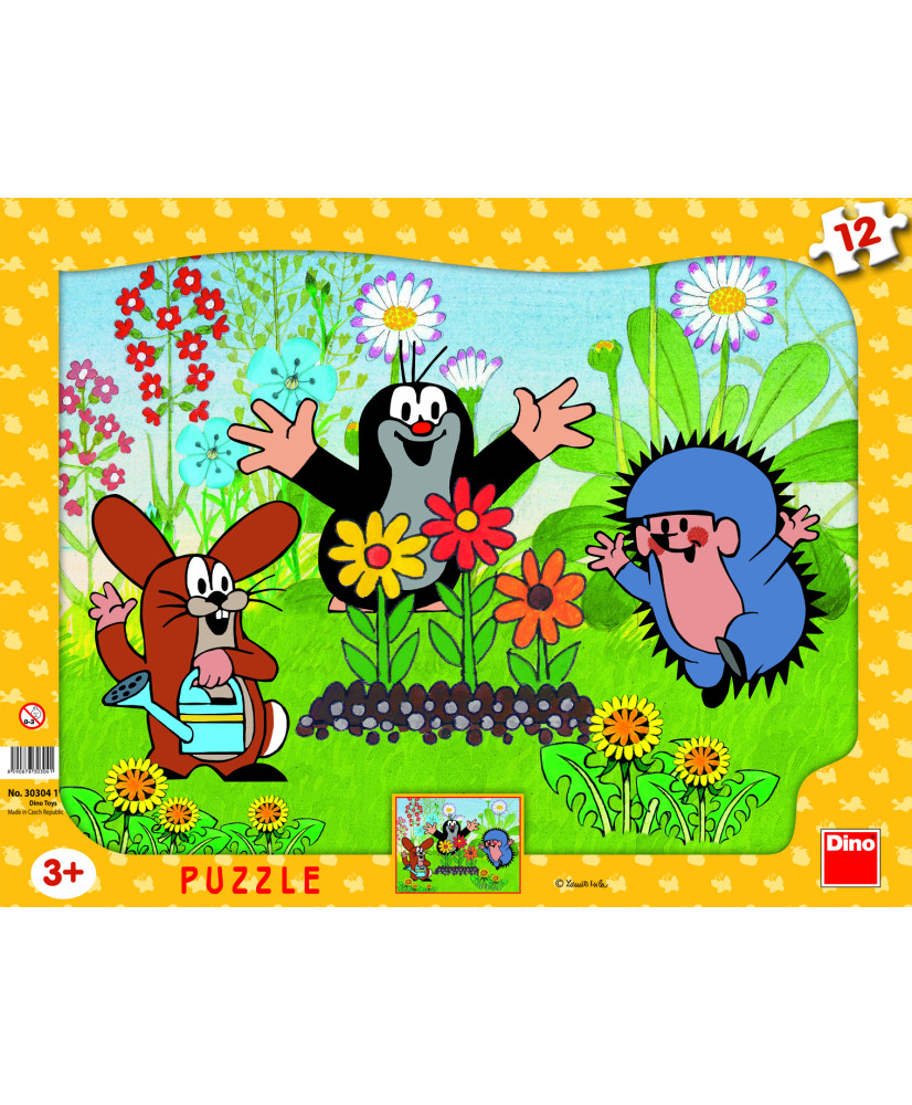 Dino Frame Puzzle 12 pc big, The Mole Gardener