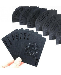 Plastist mängukaardid mustad