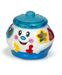 Musical cloche pot playing blue-white