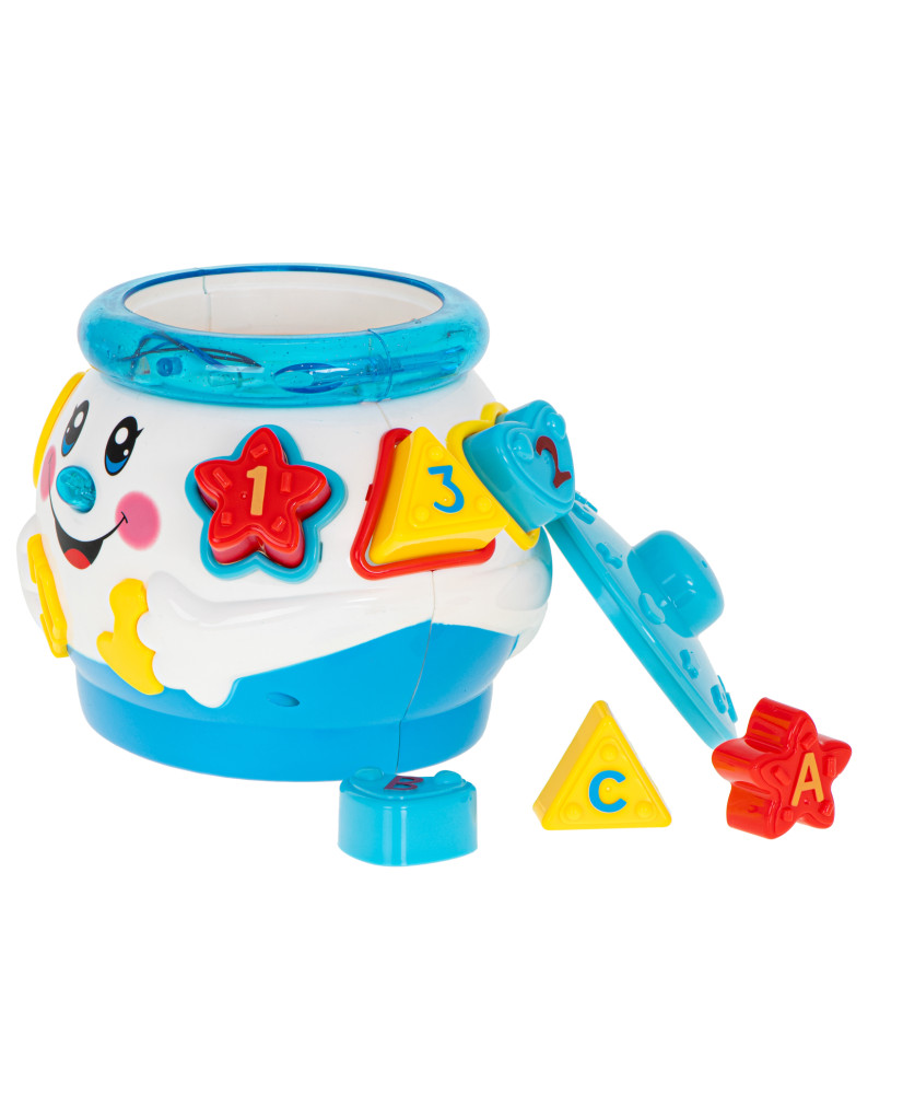 Musical cloche pot playing blue-white