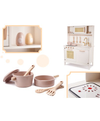 MDF retro wooden kitchen for kids with BOHO accessories