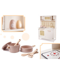 MDF retro wooden kitchen for kids with BOHO accessories