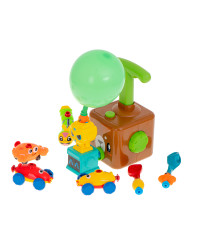 Aerodynamic car teddy bear balloon launcher