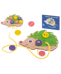 Educational set for learning to sew buttons hedgehog hedgehog