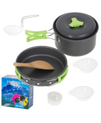 Travel cookware set camping pot frying pan XL