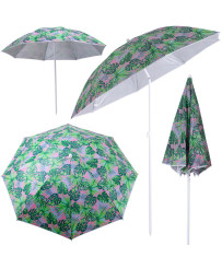 Kokkupandav päikesevarju 180cm aia rõdu vihmavari koos kallutamisfunktsiooniga lehed