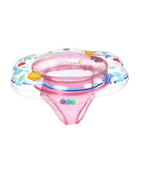 Inflatable wheel with seat for children pink