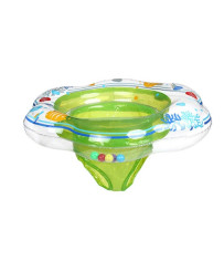 Inflatable wheel with seat for children green