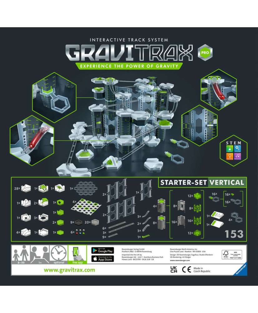 What's in the GraviTrax PRO Vertical Starter Set? 