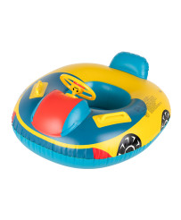 Inflatable dinghy mattress for children with steering wheel