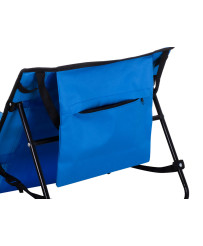 Beach mat recliner with backrest foldable 150x47x48cm