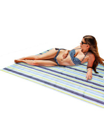 Pludmales paklājs pludmales piknika sega 200x200cm zils