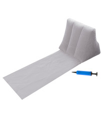 Beach mat lounger with backrest inflatable grey