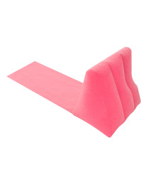 Beach mat lounger with backrest inflatable pink